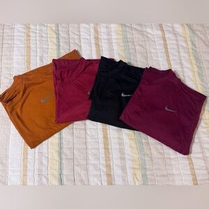 Nike Men’s Dri-Fit Tops- Black, Maroon, Dark Red, & Burnt Orange 4 shirt bundle